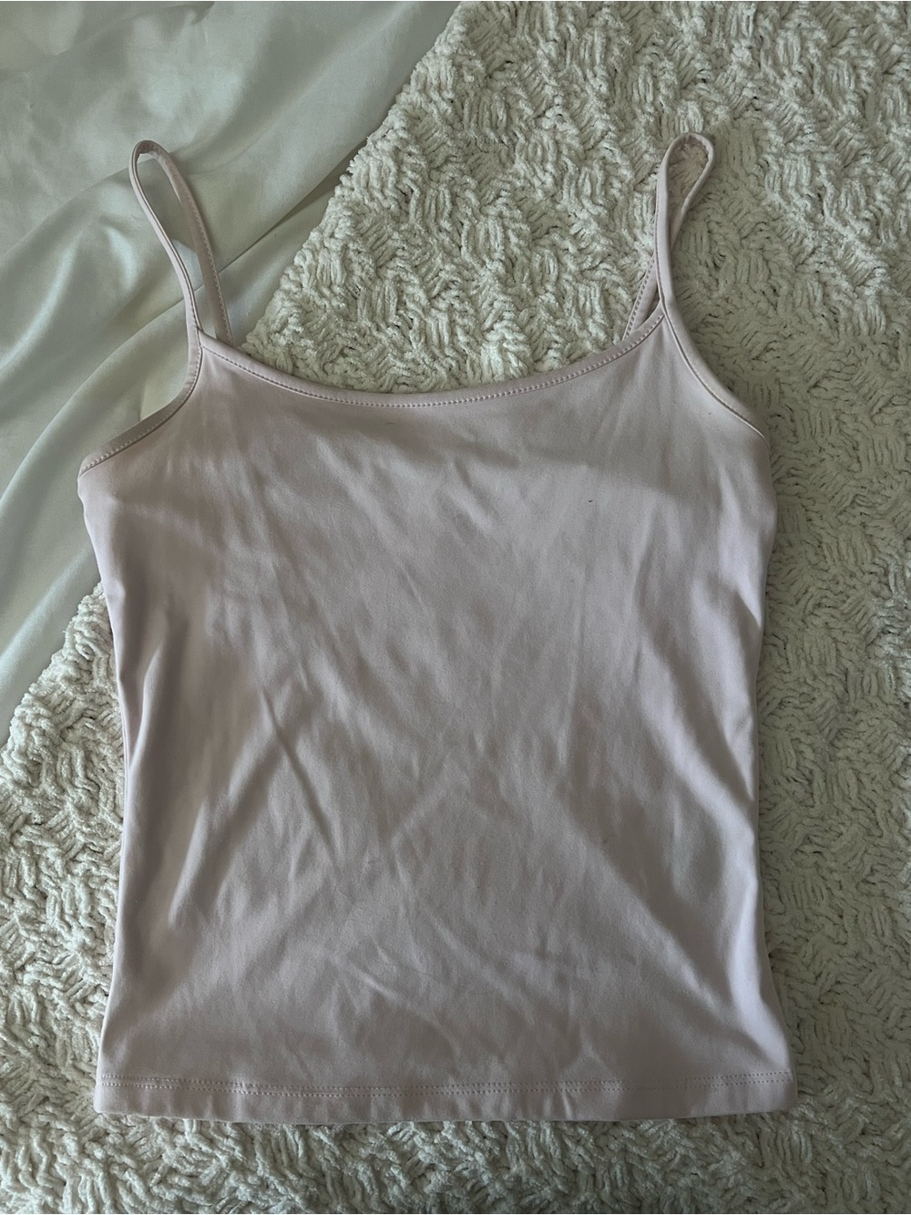 Cotton On Scoop Neck Spaghetti Strap Tank Top - Light Blush